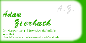 adam zierhuth business card